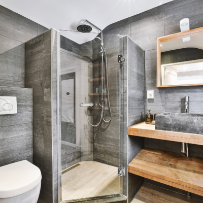 salle de bain moderne et design et rustique